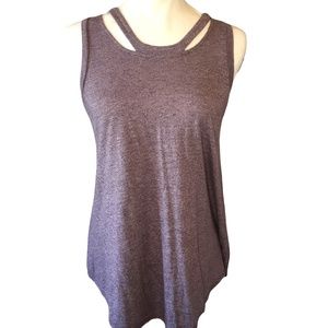 KNOX ROSE SLEEVELESS TOP WITH CUTOUT NECKLINE ROUND NECK, C…